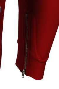 U374 Manufacturing pedicure sports trousers Customized contrast waistband Polar fleece embroidery patch silver zipper trousers Sweatpants center detail view-3